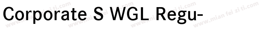 Corporate S WGL Regu字体转换